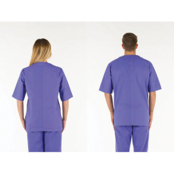 Casacca unisex Tg. L - 100% Cotone - Colore azzurro