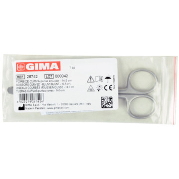 Forbice curva punte smusse - 14,5 cm - 1 pz.