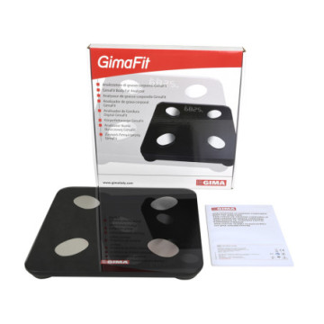 Bilancia Body Fat GIMAFIT con App Gima e Bluetooth - nera