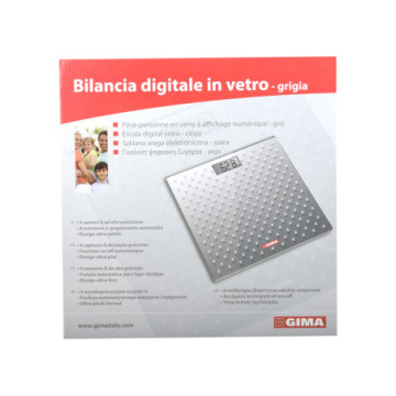 BILANCIA GIMA DIGITALE IN VETRO - grigia