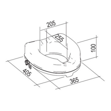 RIALZO WC - con sistema di fissaggio - 10 cm