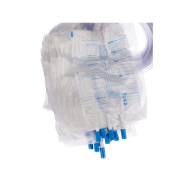 Sacca urina 2000 cc - tubo 130 cm+val. antireflusso - conf. 30 pz.