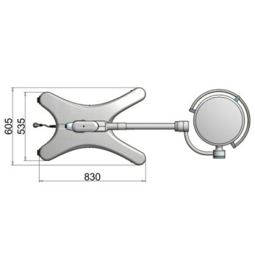 Lampada scialitica pentaled 30e - su piantana con batteria - 1 pz.