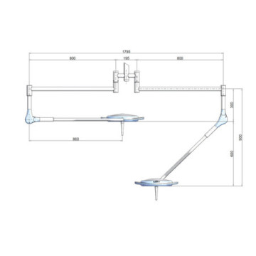 Pentaled 12 doppia - da soffitto - 1 pz.