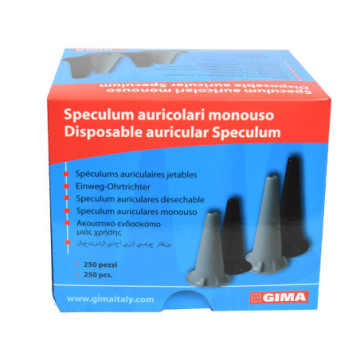Speculum auricolari monouso latex free diam. 4mm - grigi conf. 250 pz.