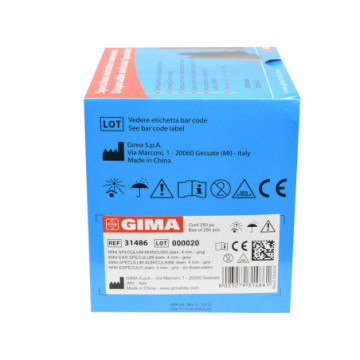 Speculum auricolari monouso latex free diam. 4mm - grigi conf. 250 pz.