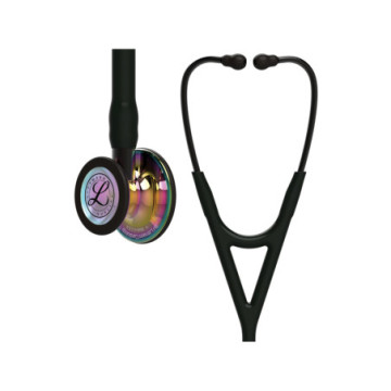 Littmann cardiology iv - 6240 - nero - finiture arcobaleno - 1 pz.