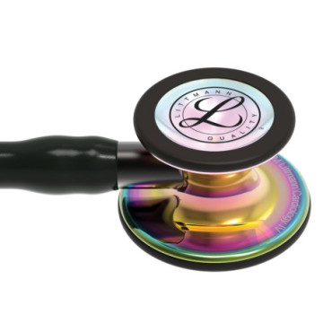 Littmann cardiology iv - 6240 - nero - finiture arcobaleno - 1 pz.