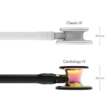 Littmann cardiology iv - 6240 - nero - finiture arcobaleno - 1 pz.