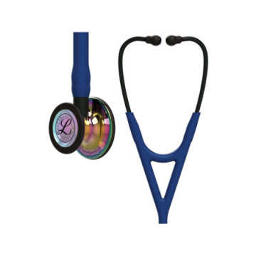 Littmann cardiology iv - 6242 - blu navy - finiture arcobaleno - 1 pz.