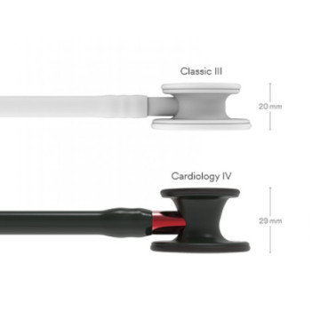 Littmann cardiology iv - 6200 - nero - finiture nere / conn. Rosso - 1 pz.