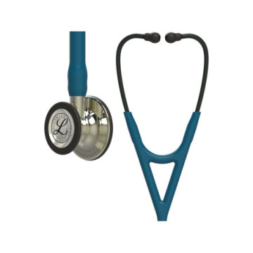 Littmann cardiology iv - 6190 - blu caraibi - finiture champagne - 1 pz.