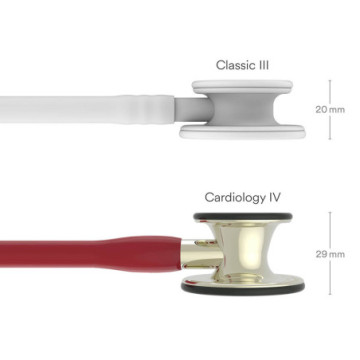 Littmann cardiology iv - 6176 - bordeaux - finiture champagne - 1 pz.