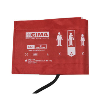 Gima Bracciale Adulti + Polmone 1 Tubo, 49 x 15 cm, Nylon, Rosso
