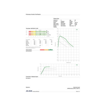 Spirometro SPIROLAB con display a colori stampante e software + SpO2