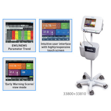 Monitor multiparametro per misurare pulsossimetria e pressione sanguigna RIESTER RVS-100 - 1960-RRXPE con stampante