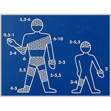 Rete tubolare elastica - calibro 10, per spalle, corpo, schiena - 1 pz.