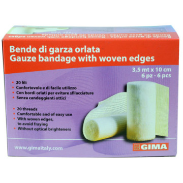 BENDE DI GARZA 3,5 m x 10 cm - Conf.6 pz