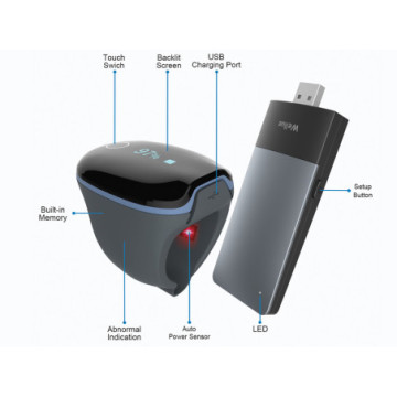 Pulsoximetro o2ring monitoraggio continuo - wireless remoto - adulti - 1 pz.