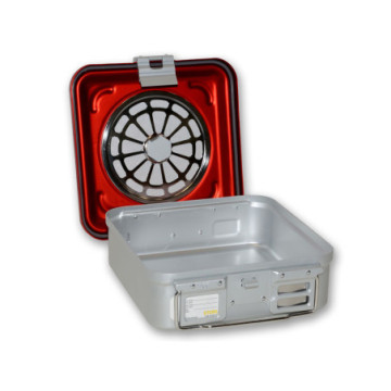 Container con filtro piccolo h100 mm - rosso - 1 pz.
