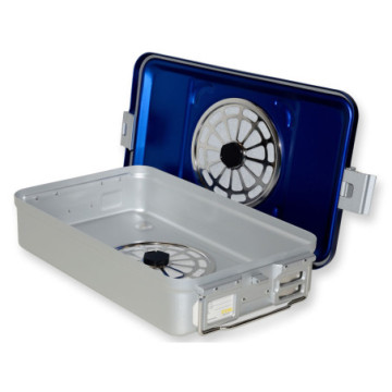Container con filtro medio h100 mm - blu forato - 1 pz.