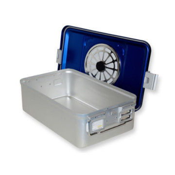 Container con filtro medio h150 mm - blu forato - 1 pz.