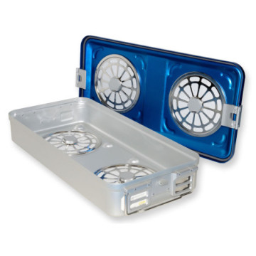 Container con filtro grande h100 mm - blu forato - 1 pz.