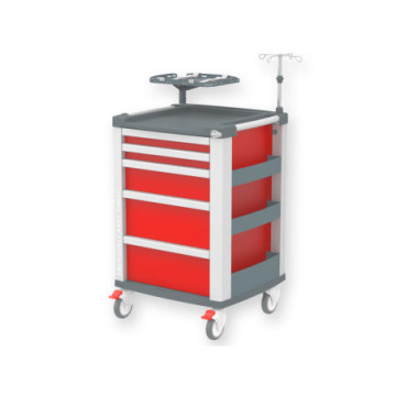CARRELLO COMPACT KART EMERGENZA - rosso