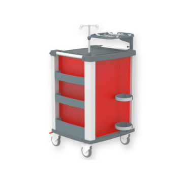 CARRELLO COMPACT KART EMERGENZA - rosso