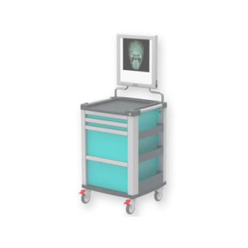Carrello Gima COMPACT turchese con negativoscopio a LED