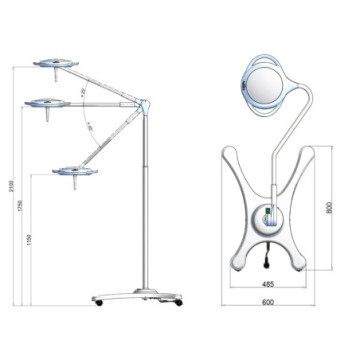 Lampade scialitiche a Led PENTALED 28 - su carrello