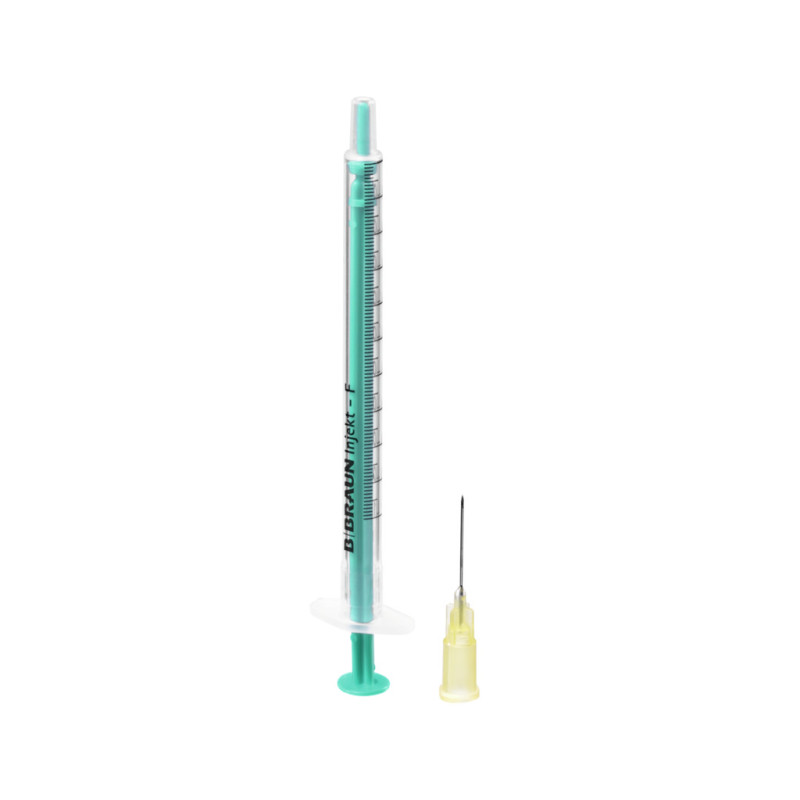Siringa B.Braun Injekt 1 ml luer centrale - Ago 25Gx16mm - conf.100 Siringa B.Braun Injekt 1 ml luer centrale - Ago 25Gx16mm - conf.100