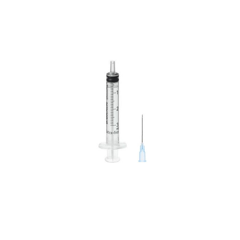 Siringhe B.Braun Omnifix 3 ml Luer Centrale - Ago 23Gx30mm - conf.100 Siringhe B.Braun Omnifix 3 ml Luer Centrale - Ago 23Gx30mm - conf.100