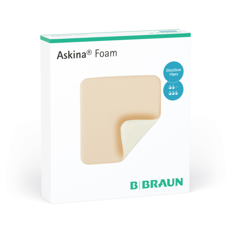 Askina Foam Medicazione in schiuma bi-strato 20x20cm - conf.10 Askina Foam Medicazione in schiuma bi-strato 20x20cm - conf.10