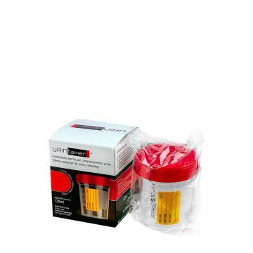 Contenitore per raccolta urina 120 ml in sacchetto singolo, in astuccio - conf.100 pz.