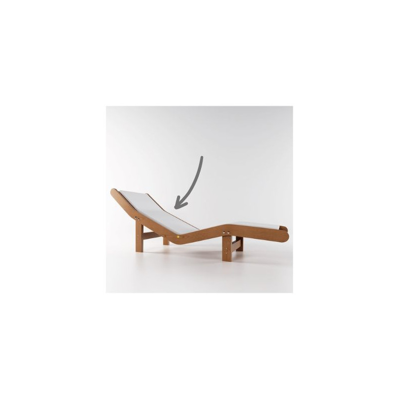 Cuscino rivestito in cotone bianco per lettino Chaise Longue Cuscino rivestito in cotone bianco per lettino Chaise Longue