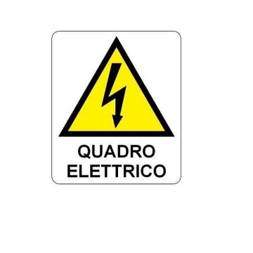 Cartello in alluminio QUADRO ELETTRICO - 220x280 mm