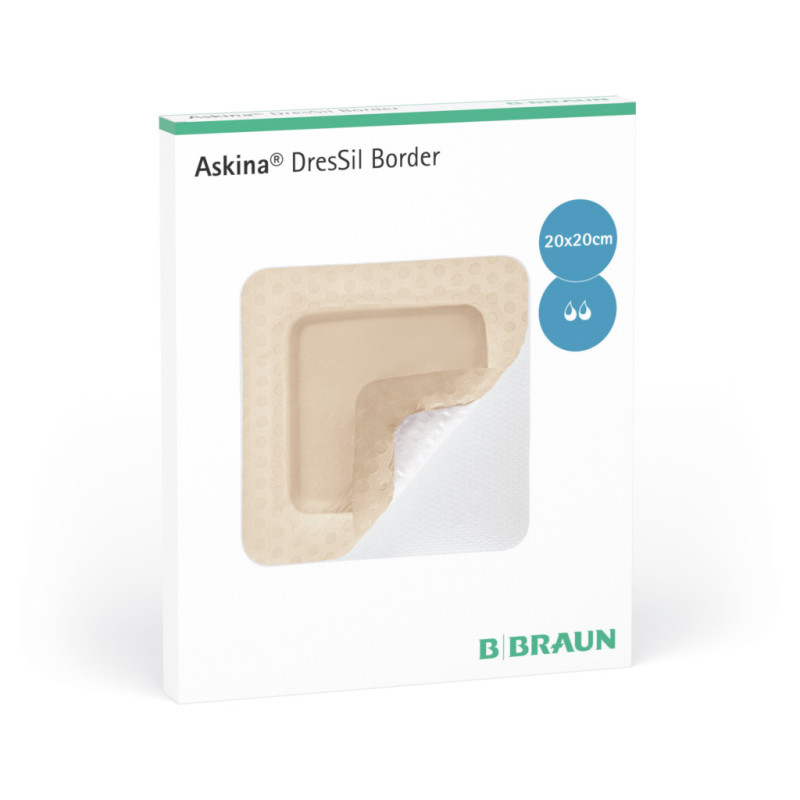 Askina Dressil Border Medicazione in schiuma tri-strato 15X20Cm - conf.10 pz. Askina Dressil Border Medicazione in schiuma tri-strato 15X20Cm - conf.10 pz.
