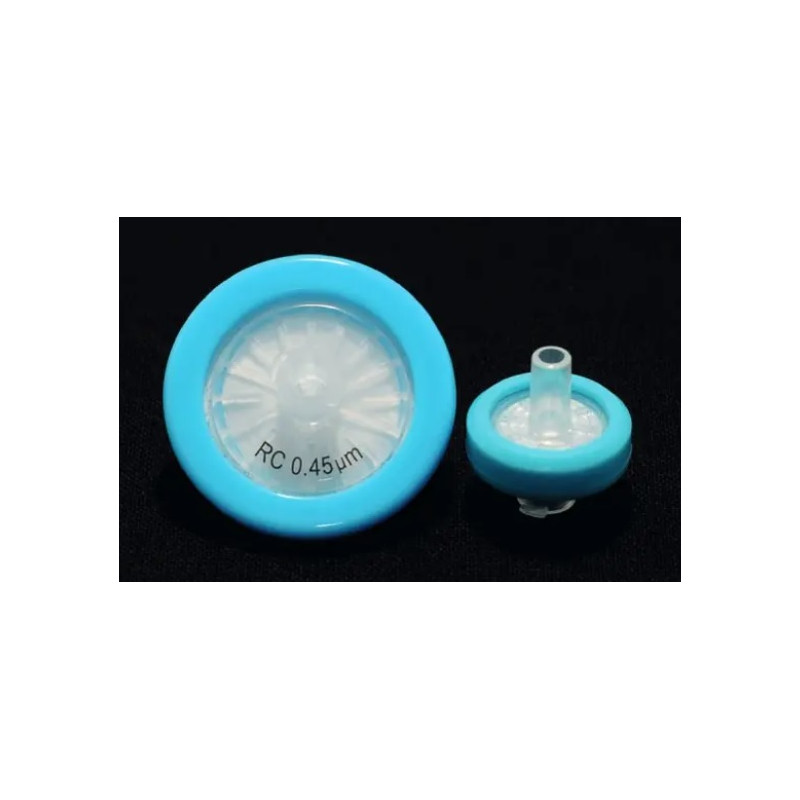 Filtro a siringa in RC non sterile Ø: 25 mm - soglia: 0,22 µm 100pz. Filtro a siringa in RC non sterile Ø: 25 mm - soglia: 0,22 µm 100pz.