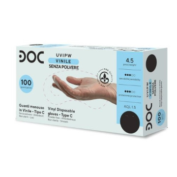 Guanti in vinile senza polvere UVIPW9 - Taglia XL - Conf.100 pz.