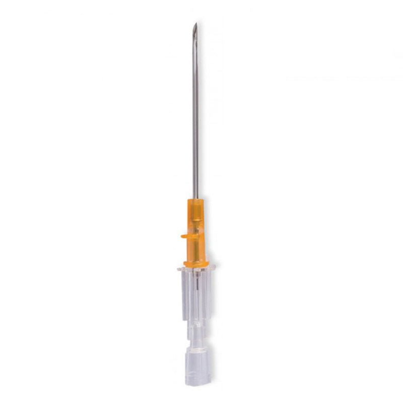 Introcan Safety PUR Aghi cannula monovia di sicurezza senza alette 14Gx50mm - arancione - Conf.50 pz. Introcan Safety PUR Aghi cannula monovia di sicurezza senza alette 14Gx50mm - arancione - Conf.50 pz.