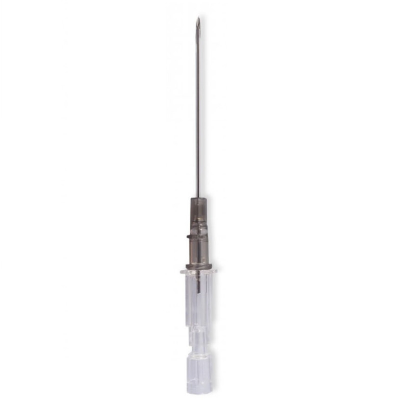 Introcan Safety PUR Aghi cannula monovia di sicurezza senza alette 16Gx50mm - grigio - Conf.50 pz. Introcan Safety PUR Aghi cannula monovia di sicurezza senza alette 16Gx50mm - grigio - Conf.50 pz.