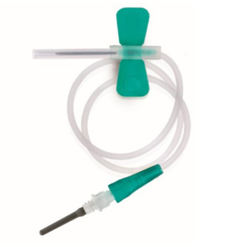 Set prelievo ago a farfalla 21G x ¾” con adattatore luer - tubo 190 mm - sterile - Conf.50 pz.