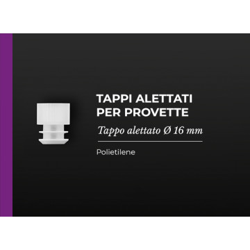 Tappi alettati 16 mm neutri - Conf.1000 pz.