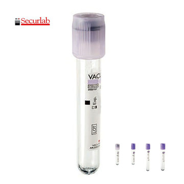 Vacutest Provetta 13x75 K3 EDTA - 3ml tappo viola trasp. CF/100