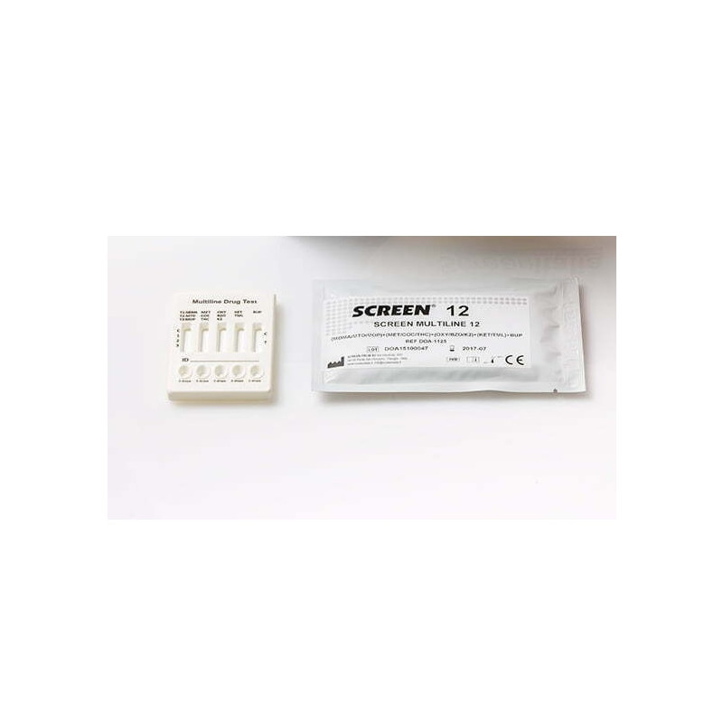 Test rapido Multitest 12 droghe conf. 25 pz. Test rapido Multitest 12 droghe conf. 25 pz.