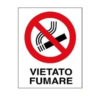 Segnale in PVC Adesivo VIETATO FUMARE - 60x80 mm