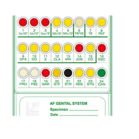 A.F. Genital System Sistema per ricerca, conta e antibiogramma germi patogeni urogenitali - Conf. 20 test