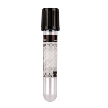 Vacumed® provette sottovuoto 13×75 mm con Sodio Citrato 3,2% x 1,8 ml di sangue per VES, tappo nero, sterile - Conf. 100 pz