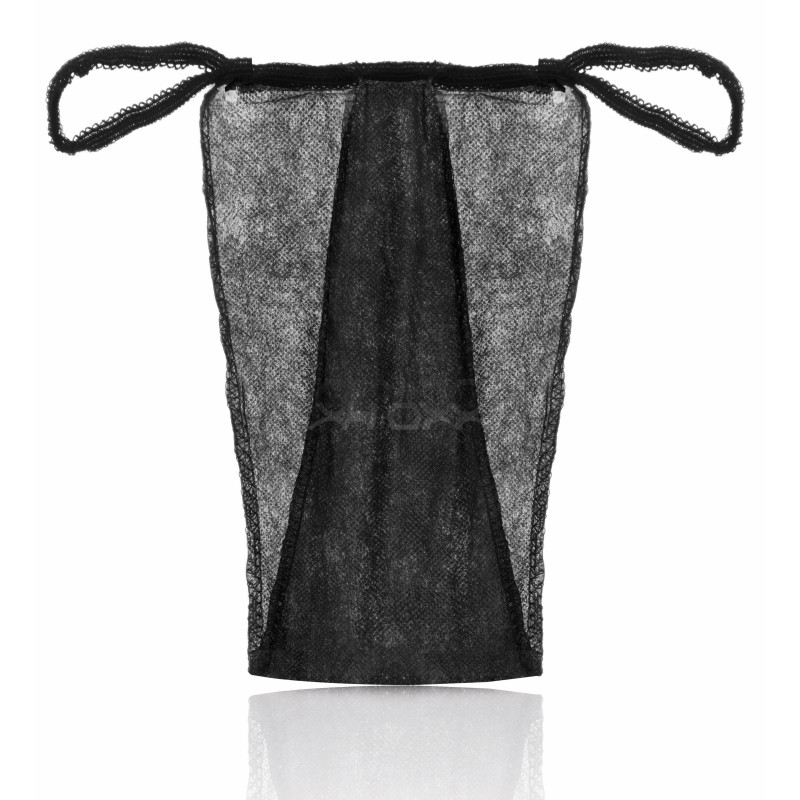 Slip Donna alta qualità in tnt nero - 100 confezioni singole Slip Donna alta qualità in tnt nero - 100 confezioni singole